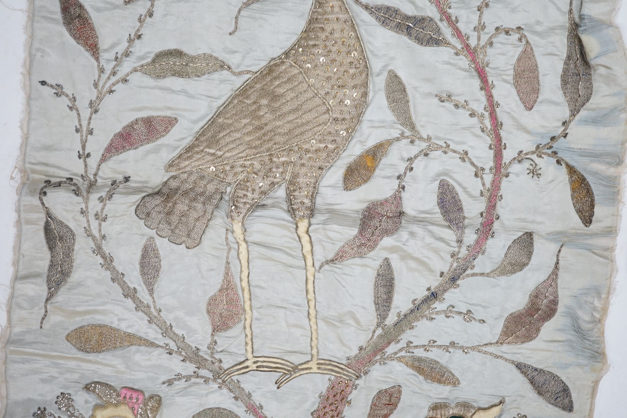 An Indian embroidered panel